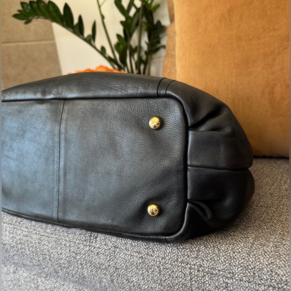G.I.L.I. Large Black Leather Roma Hobo Shoulder Bag❤️ - Picture 7 of 13